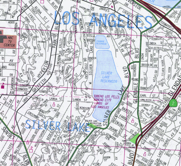 Map of Silver Lake Area